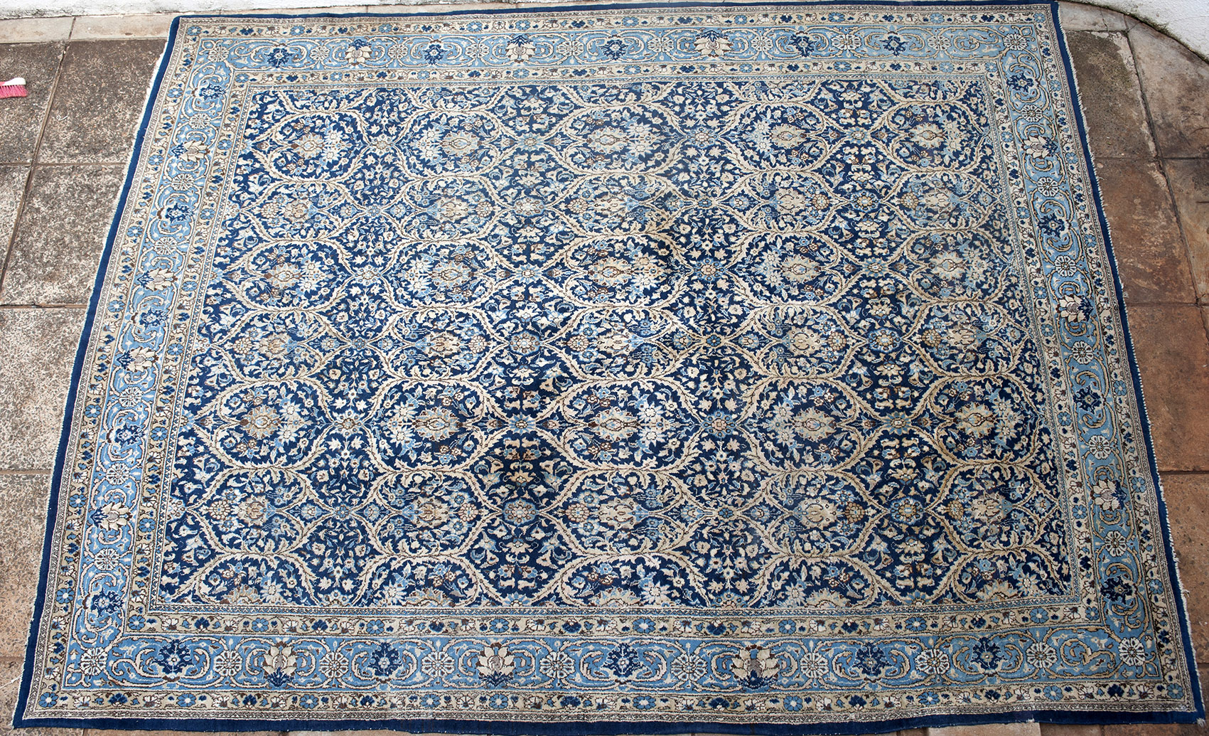 790. a disarming old Qum Persian rug | www.bagface.co.uk