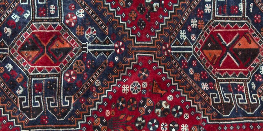 Tribal Qashqa'i Rug with animal motifs