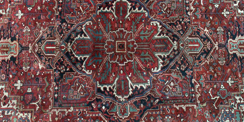 Antique Heriz Persian Carpet hand-spun wool